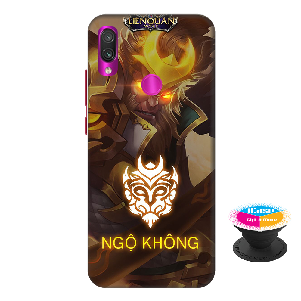 Ốp lưng nhựa dẻo dành cho Xiaomi Redmi 7 in hình Ngộ Không - Tặng Popsocket in logo iCase - Hàng Chính Hãng