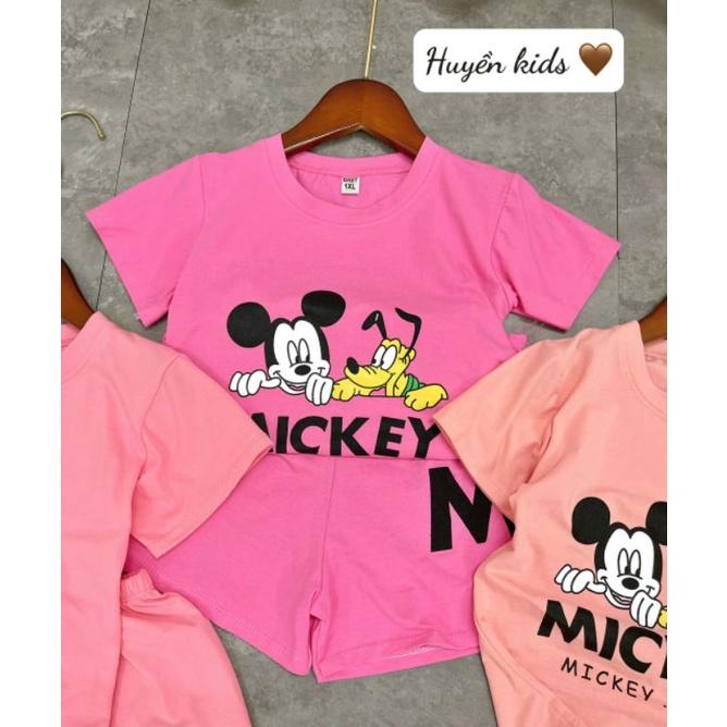 Bộ cotton tàu bé gái mẫu Mickey về hàng