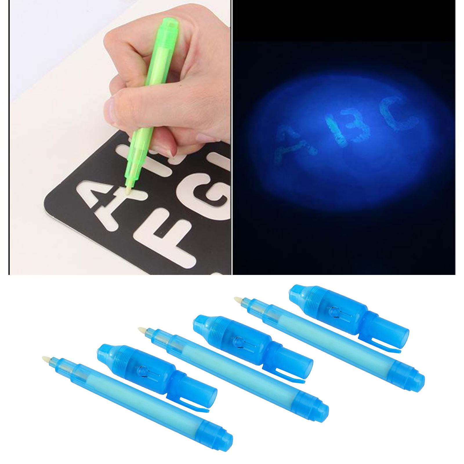 3pcs Invisible Ink Pen with UV Light Magic Marker for Kids Drawing Board