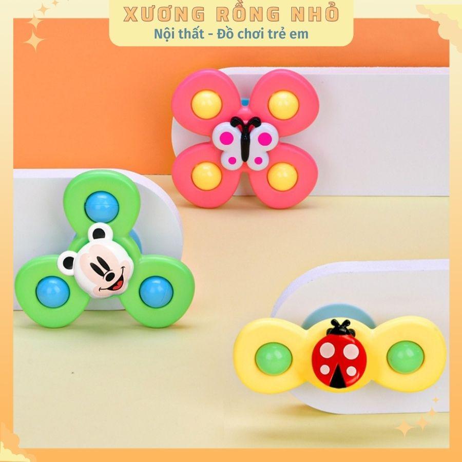 Set 3 con quay spinner, chong chóng dính tường, âm thanh vui nhộn cho bé