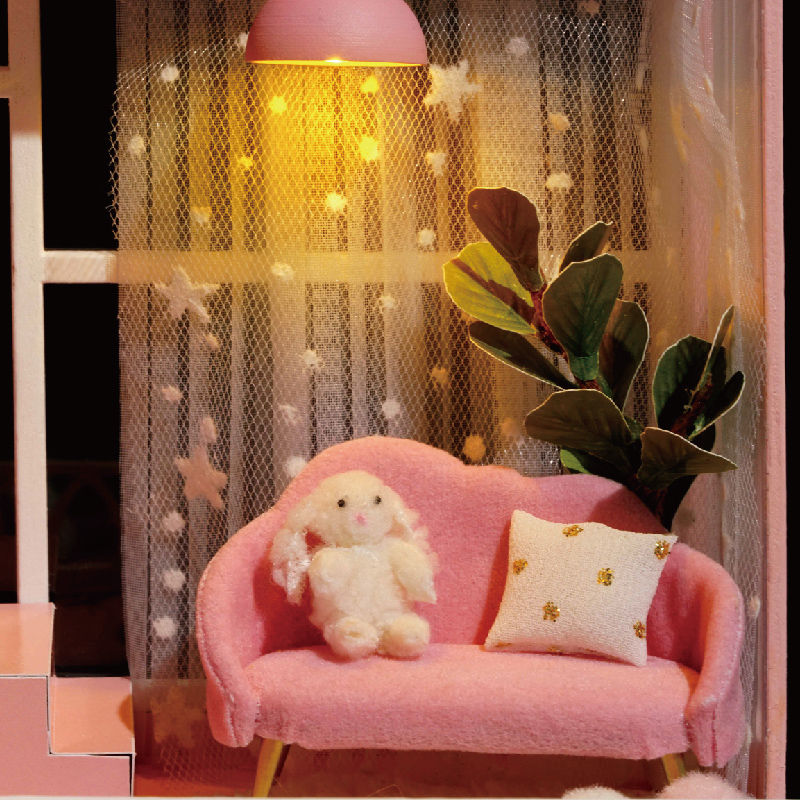 Mô hình nhà DIY Doll House My Little Warm Moment Kèm Mica Chống bụi