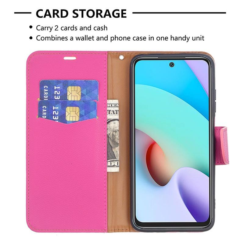 Ốp điện thoại da nắp gập kiểu ví đơn giản phong cách doanh nhân sang trọng cho XIAOMI REDMI 10