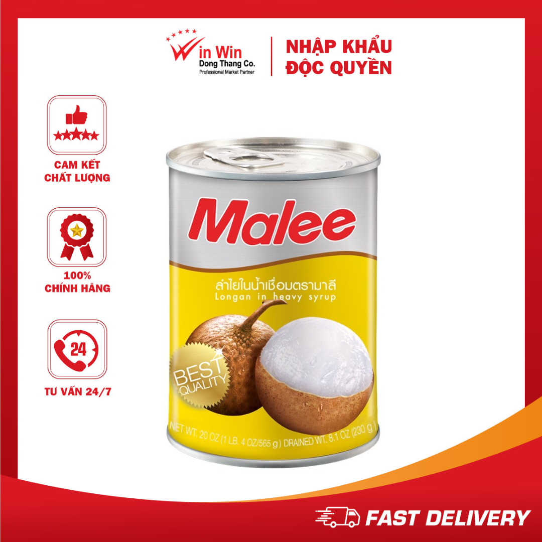 Trái Nhãn Ngâm Đường Malee 565g