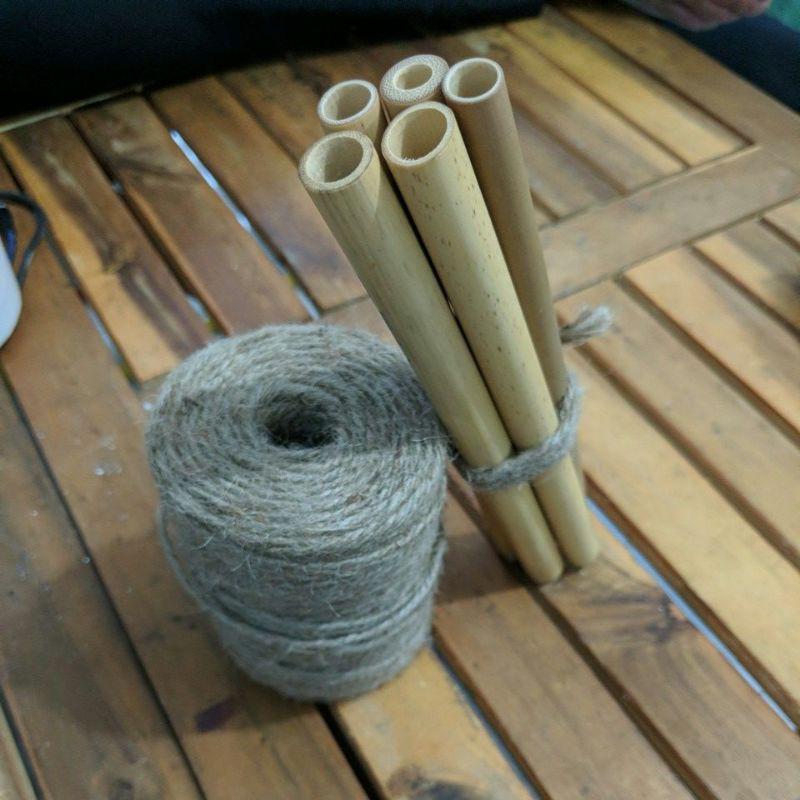 5 cây Ống hút tre tự nhiên