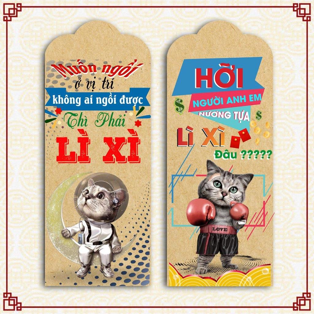 10 Phong Bao Lì Xì Tết Tặng Kèm Túi Bóng Kính