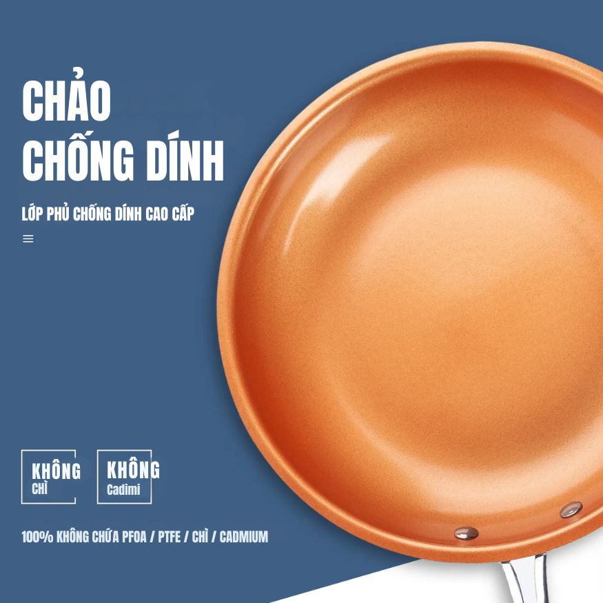Chảo Chống Dính Đáy Từ Mishio (Size 20, 25, 30cm) MK430 MK431 MK432 - Chống Dính Gốm Cao Cấp, An Toàn Sức Khỏe, Dùng Cho Mọi Loại Bếp - hàng chính hãng