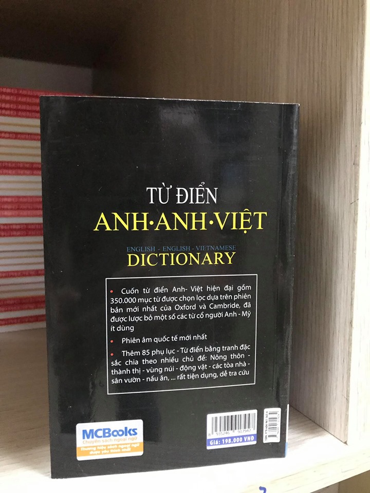 Hình ảnh Từ điển Anh – Anh- Việt  (bìa đen) ( BẢN MỚI 2020) KT