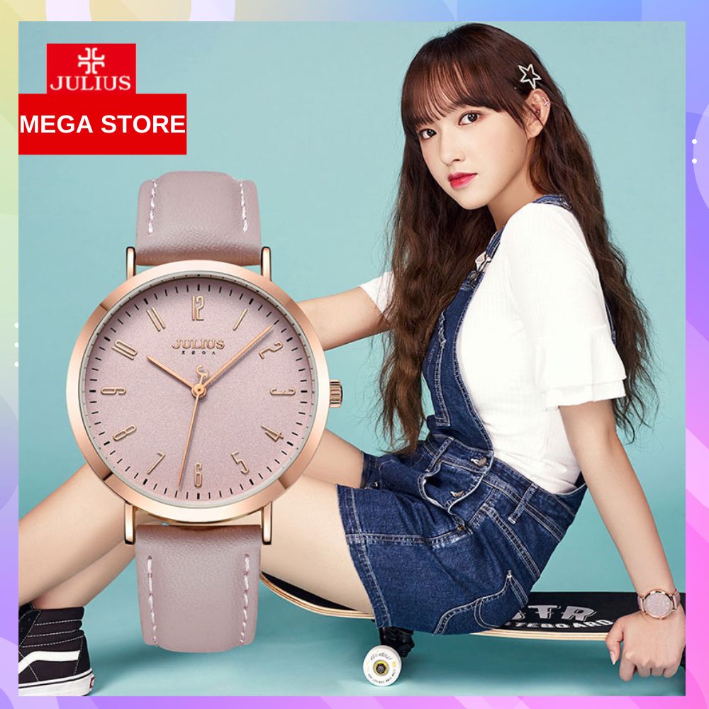 Đồng hồ Julius dây da Hàn Quốc JA-1017