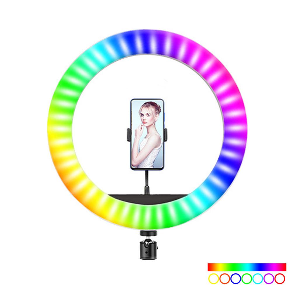 Đèn LED tự sướng vòng tròn có kẹp điện thoại