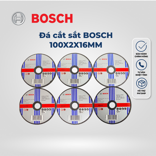 Đá mài, đá cắt sắt BOSCH100X6X16MM