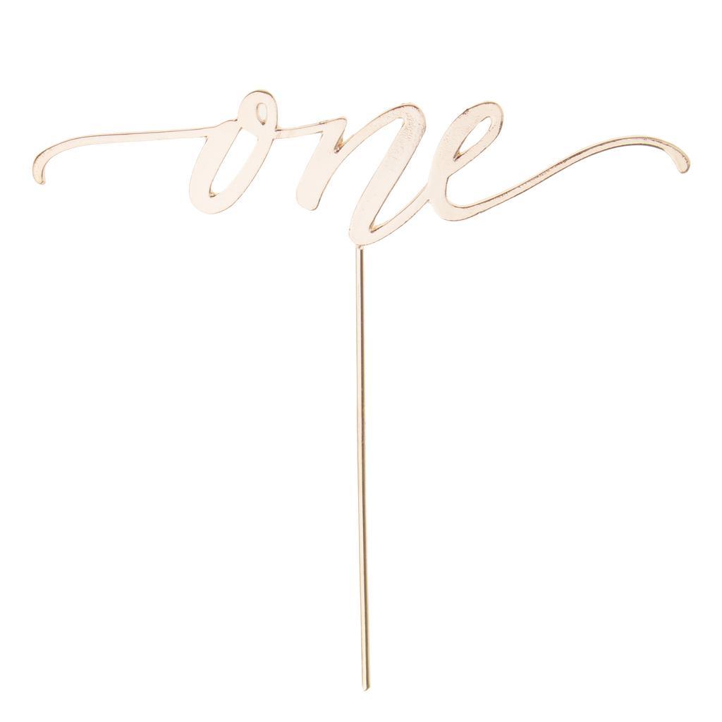 5xGolden Crystal ONE Cake Topper 1st First Birthday Cake Topper Birthday Decor