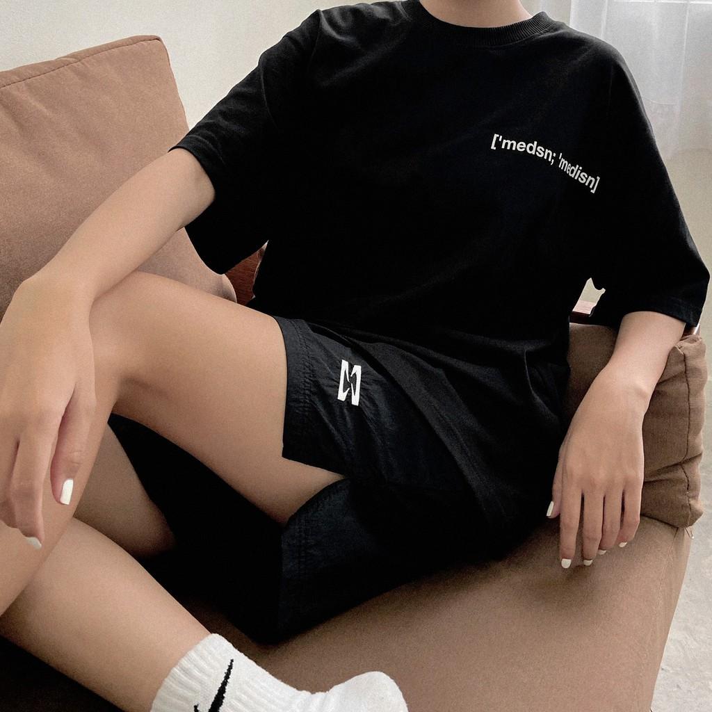 Áo thun nữ BLACKDOKI-MÉDSN , áo phông basic dáng rộng tay lỡ unisex cá tính M97