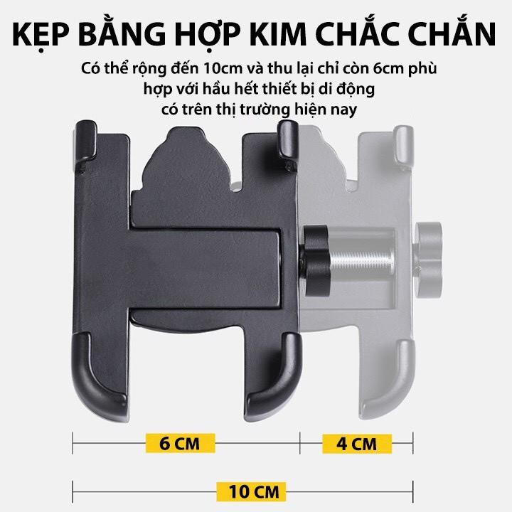 Giá đỡ điện thoại xe máy kẹp điện thoại xe máy c2FREESHIP  kim loại chống cướp chống mưa gắn chân gương