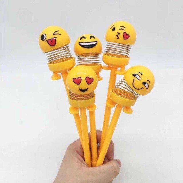 (có sẵn) Bút Gel Thú Nhún Cảm Xúc EMoJi mở