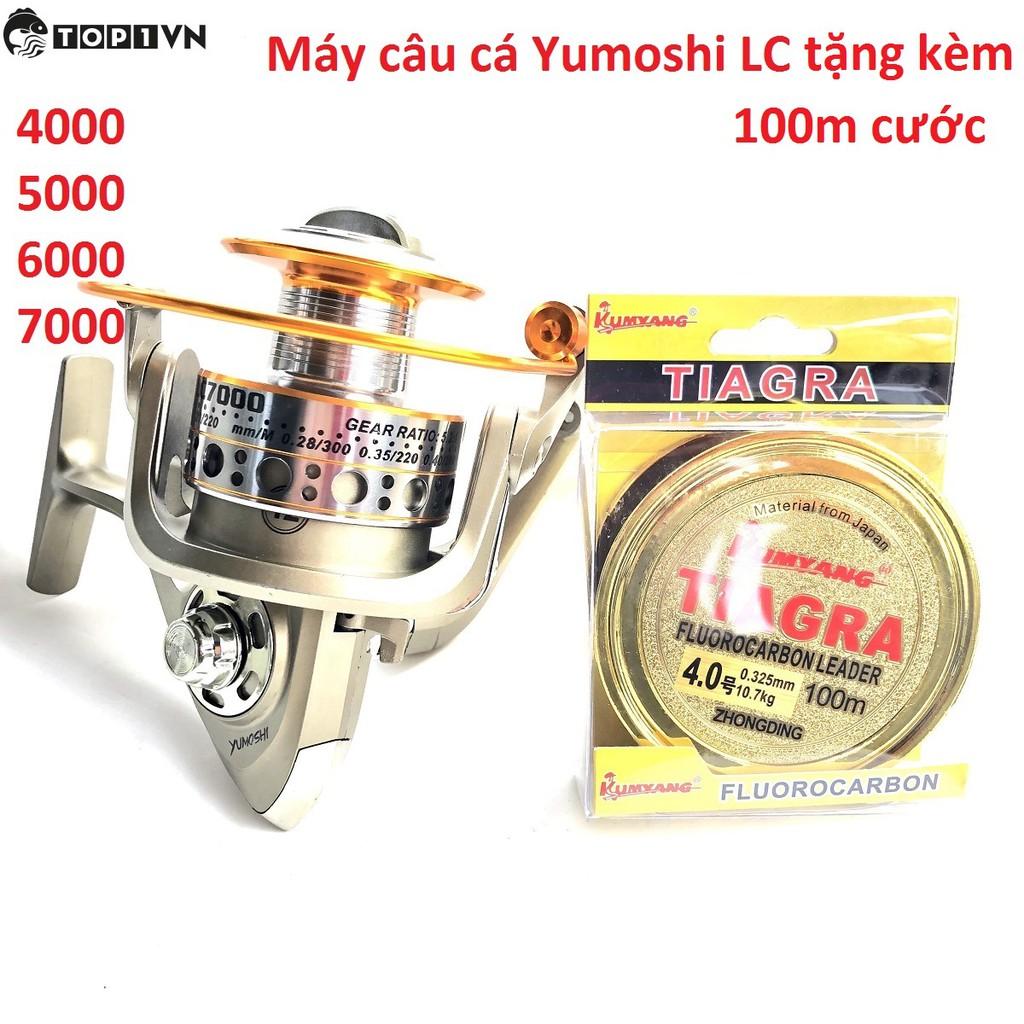 Máy câu cá Yumoshi LC , Tặng kềm 100m cước TIAGRA - Top1VN