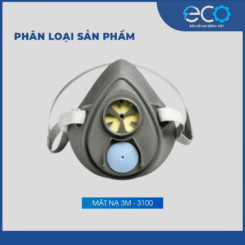 Bộ 4 món mặt nạ phòng độc 3M 3100/ 3200 + phin lọc 3M 3301K-100 + tấm lọc bụi 3M 7711 + nắp giữ tấm lọc 3M 774