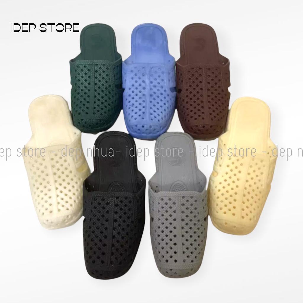 Dép Sục tổ ong bít mũi nhiều màu nhựa mềm lỗ thoáng khí đi mưa chống trơn trượt iDÉP - SL030