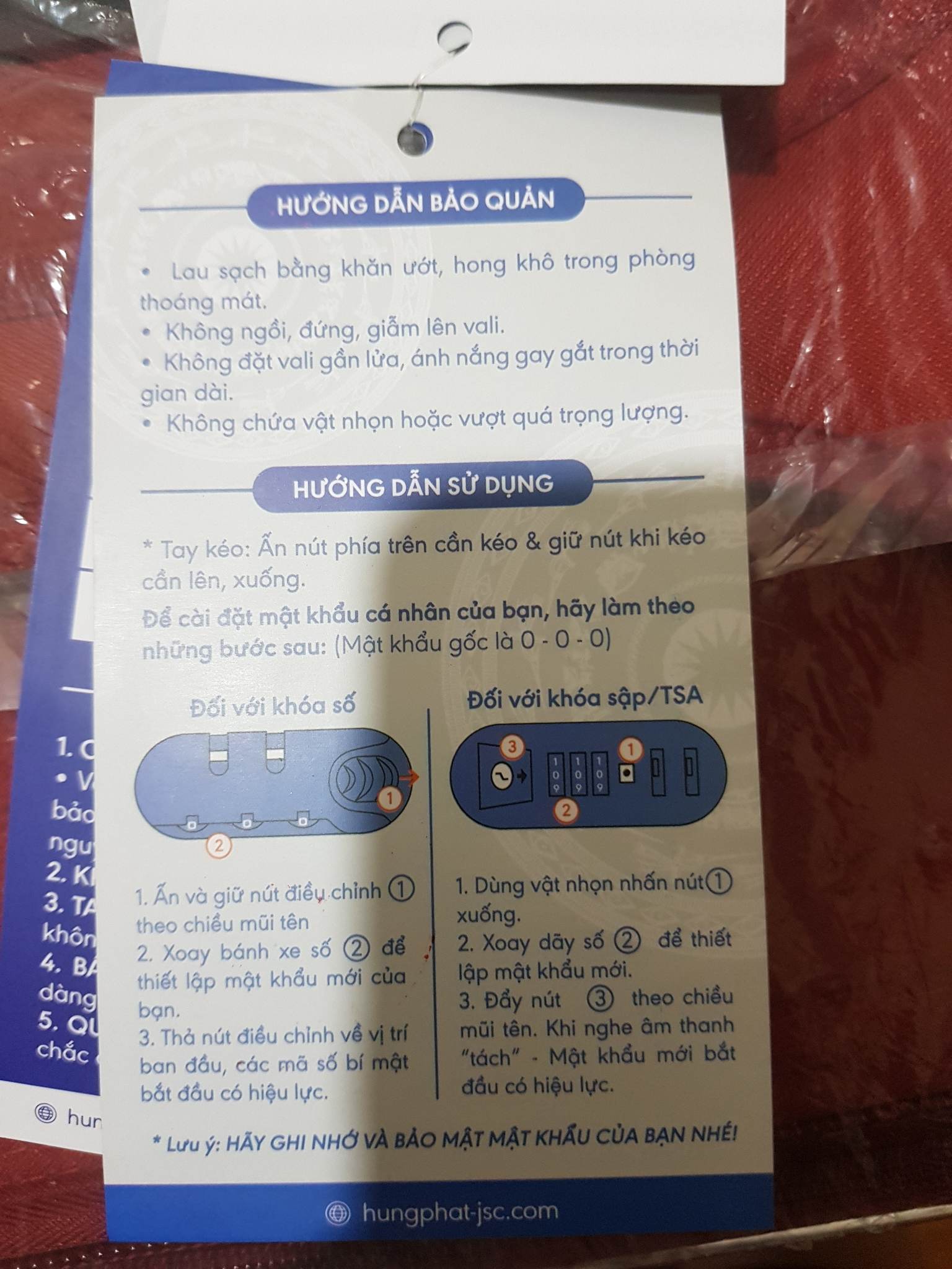 Vali vải hùng phát size 28 màu đỏ