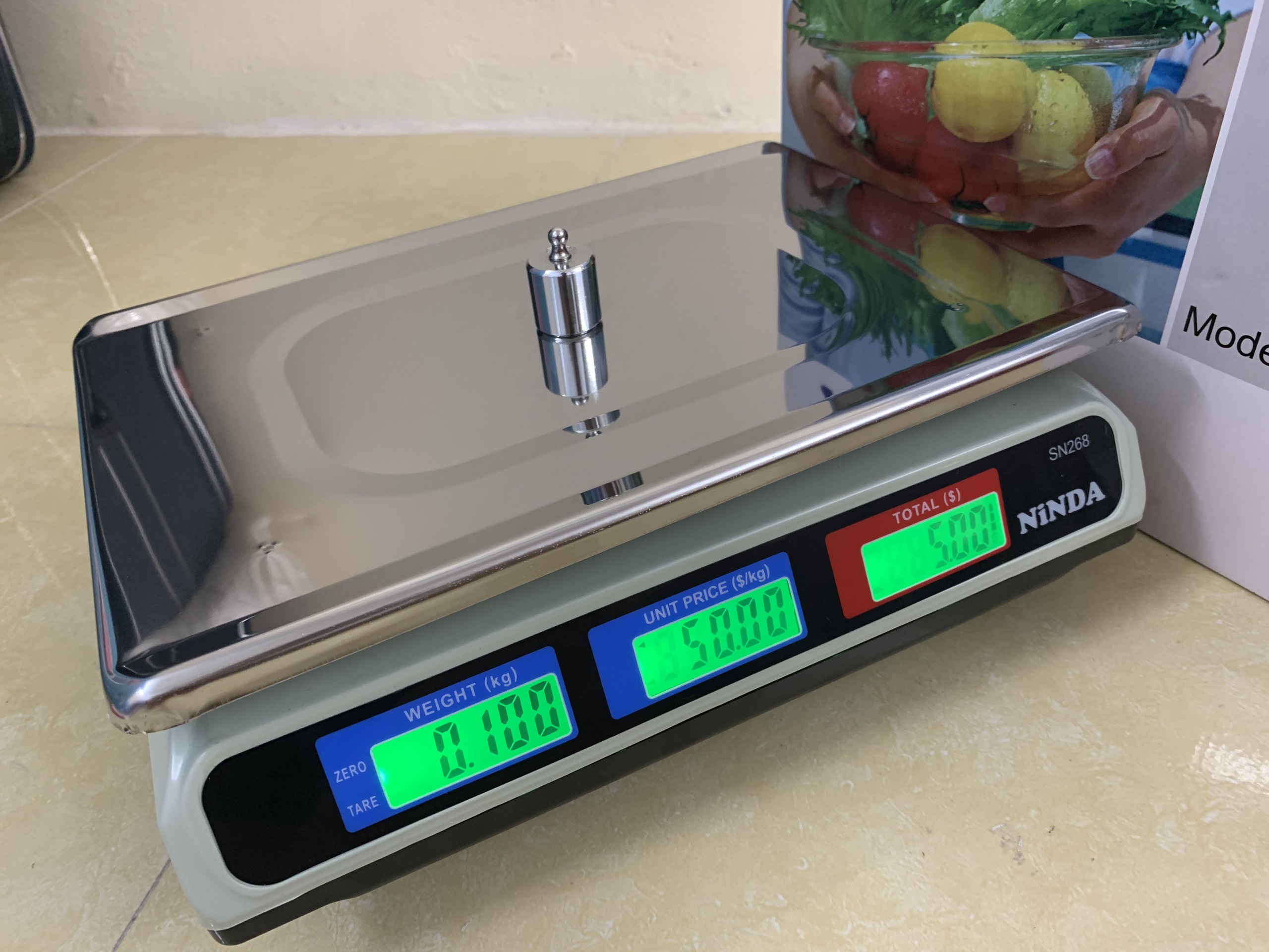 CÂN ĐIỆN TỬ 30kg SN268, CÂN TÍNH GIÁ TIỀN HÀNG CHO CHUỖI SIÊU THỊ CỬA HÀNG TẠP HÓA HOA QUẢ THỰC PHẨM