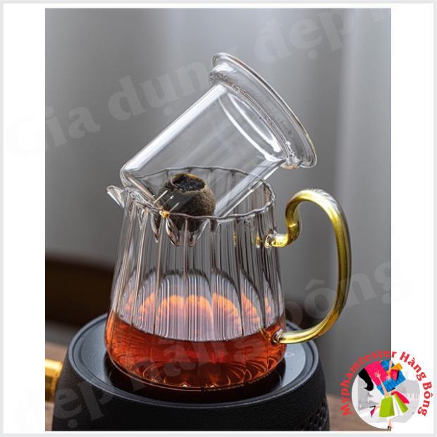 Ấm rót pha trà thuỷ tinh chịu nhiệt