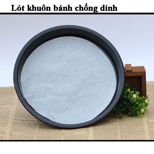 100 Tờ Giấy Nến Nồi Chiên 23cm Tròn Dùng Hấp Nướng Jodily - Thấm Dầu Mỡ - An Toàn Cho Sức Khỏe