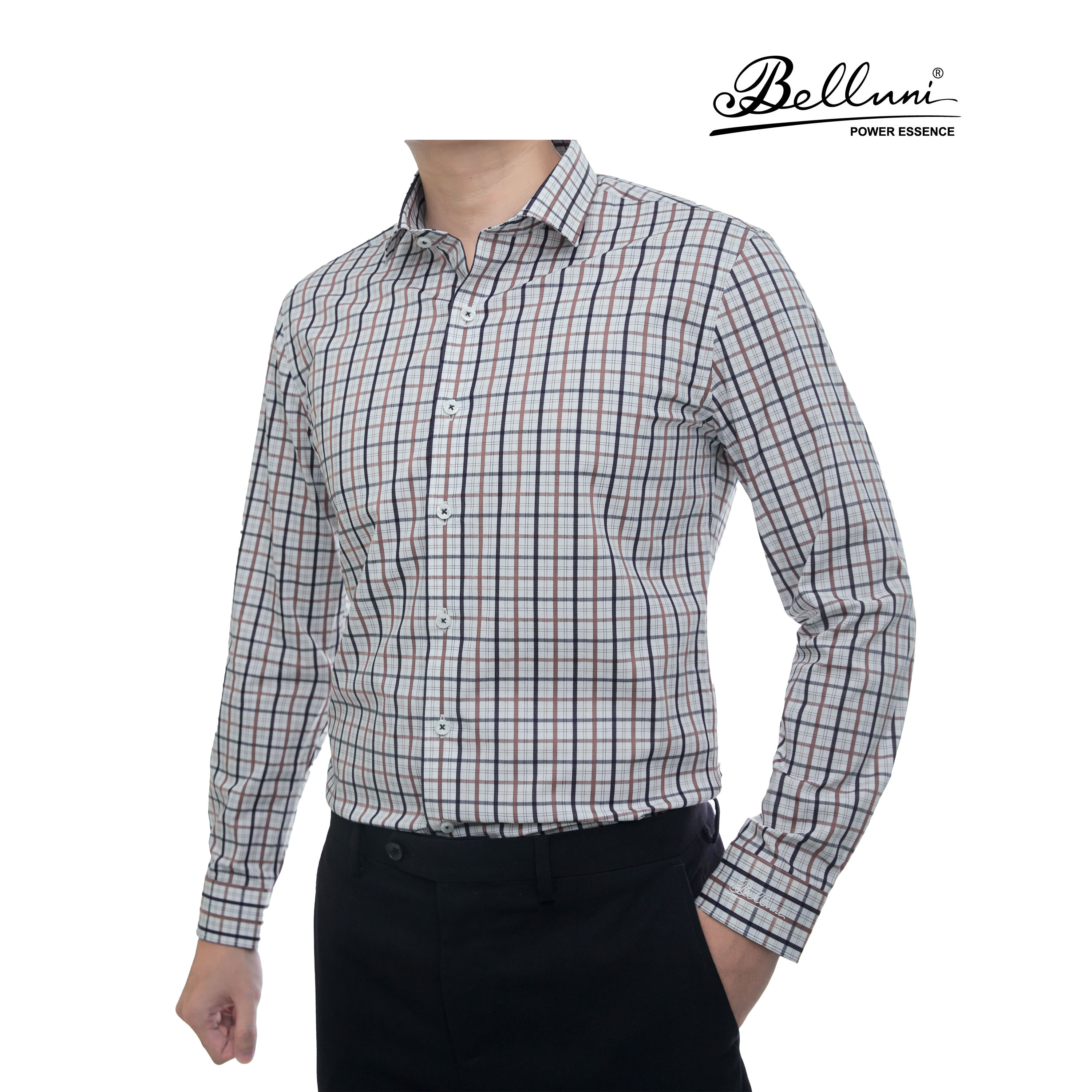 Áo sơ mi nam SlimFit tay dài cao cấp BELLUNI vải sợi tre thoải mái thanh lịch - ADS.BPS.BE.157.O2