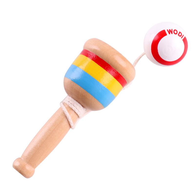 2 gói Gỗ Bắt Cốc và Bóng Trò Chơi Phối Hợp Tay Mắt Bóng Kendama