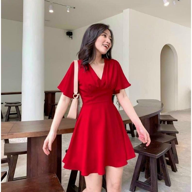 ĐẦM NỮ TAY CÁNH TIÊN NHÚN EO ĐI TIỆC