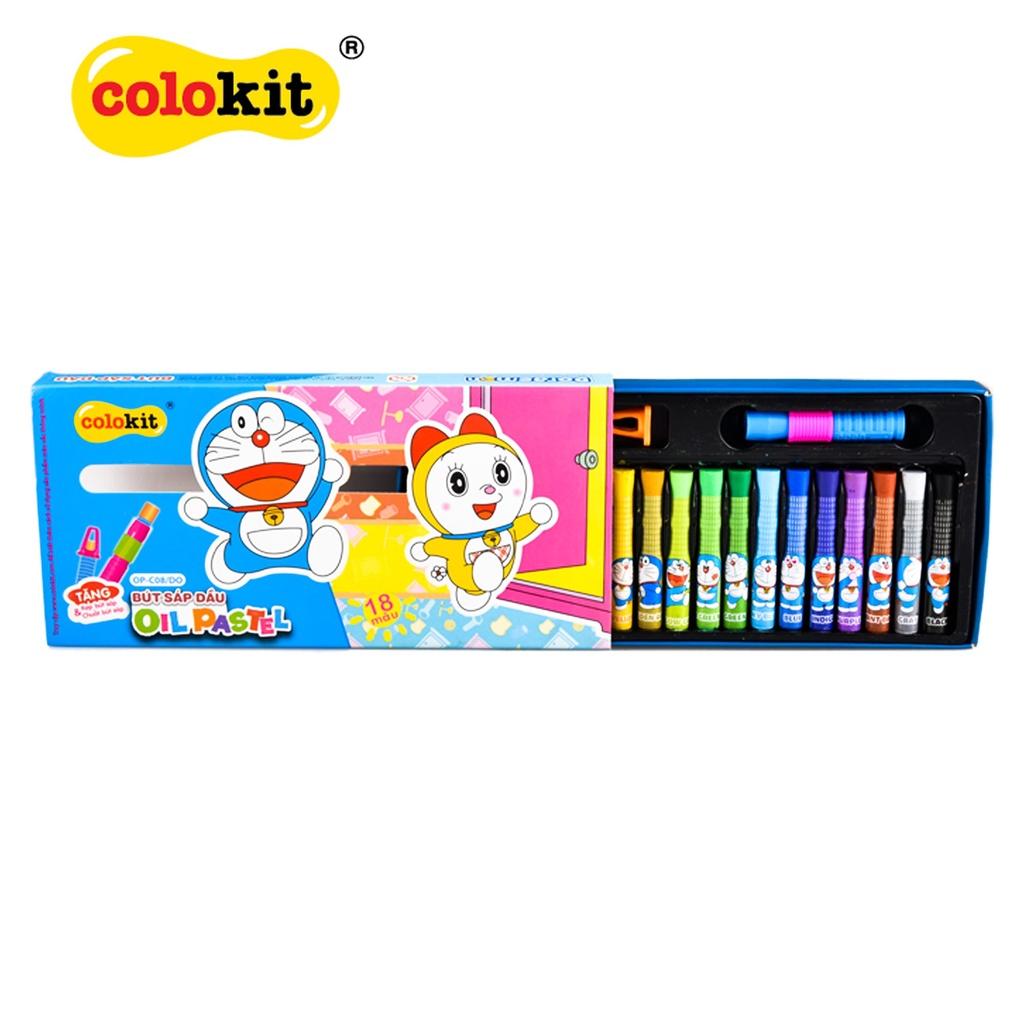 Bút sáp dầu màu Pastel Thiên Long Colokit Doraemon OP-C08/DO- 18 màu