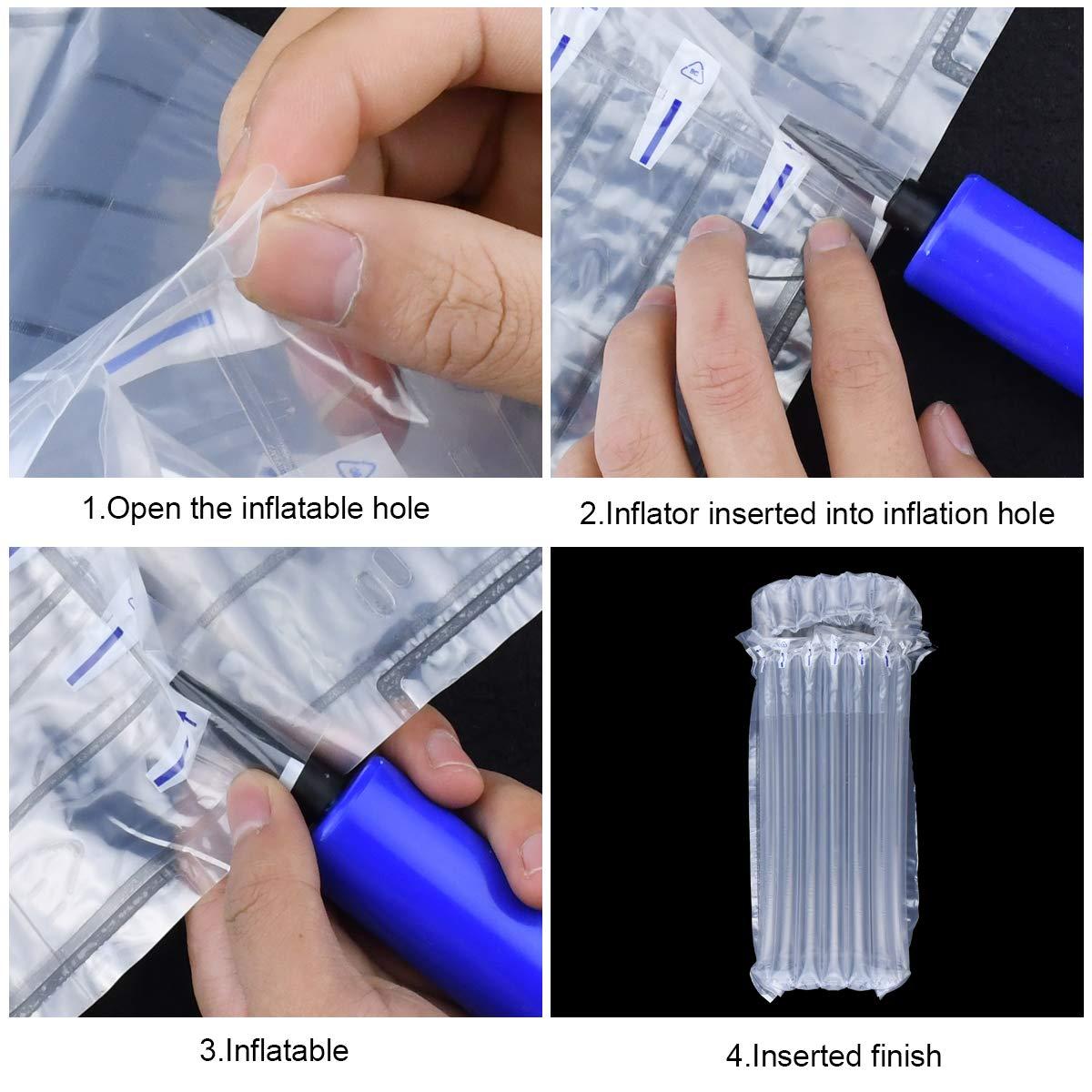 50 miếng rượu bảo vệ chai chống sốc bơm không khí cột không khí Bong bóng tái sử dụng Chai rượu Bảo vệ Vận chuyển Vận chuyển Rượu vang an toàn với máy bơm cho chai