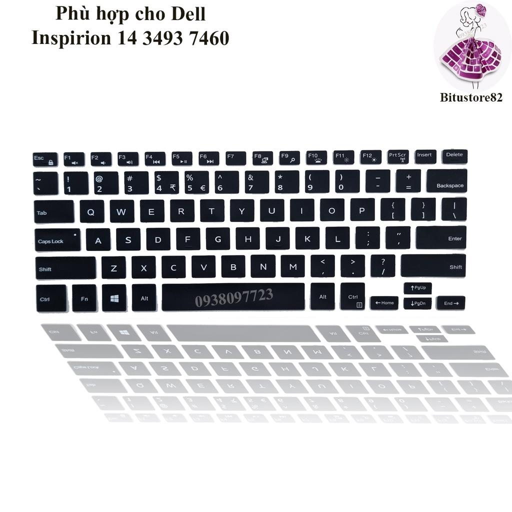 Ốp silicon phủ bàn phím dành cho laptop Dell Inspirion 14 3493, 7460