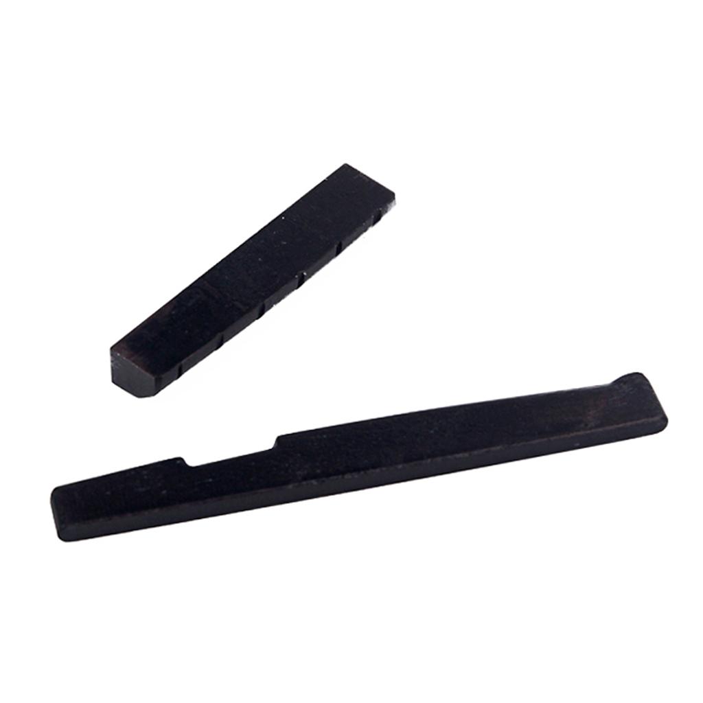 1 Set Black Camel Bone Guitar Bridge Saddle And Nut for Guitar