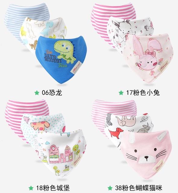 Set 3 Yếm Tam Giác Mom's Care Cao Cấp