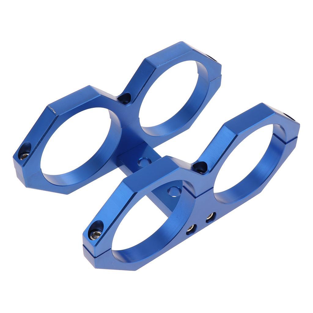 Dual Fuel Pump Filter Clamp Kit for Universal Car Type with 60mm Dia Red