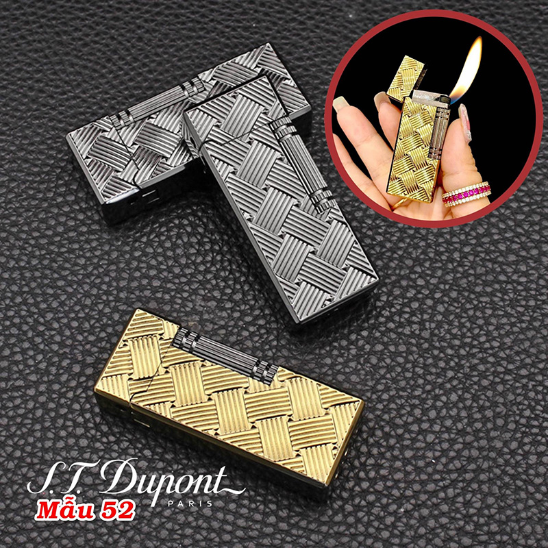 Bật Lửa Dupont Broad Hình Vân Mây Tre Đan – Xài Gas