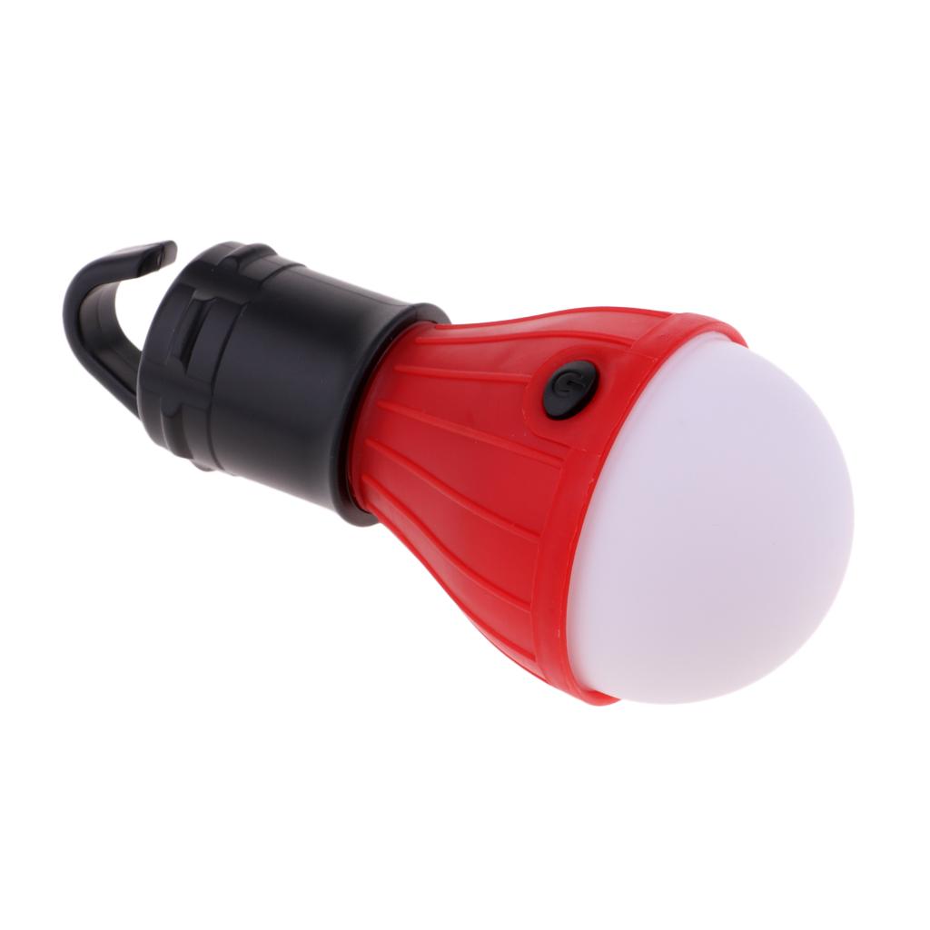Camping 3 LED Hanging Lantern Outdoor Emergency Tent Lamp Light Bulb Black