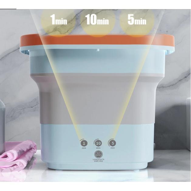 Máy giặt mini xếp gọn với chức năng sấy Khô Turbo tia UV kháng khuẩn 4.5L