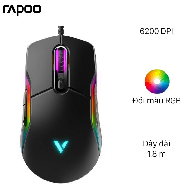 Chuột Gaming Rapoo VT200 Đen - Hàng chính hãng