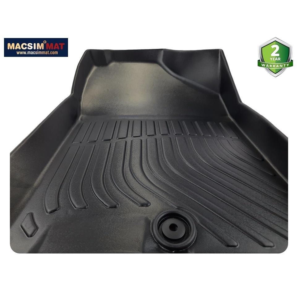 Thảm lót sàn xe ô tô KIA K3 CERATO  chất liệu TPV thương hiệu Macsim màu đen