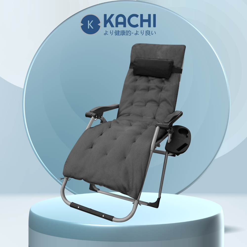 Ghế xếp thư giãn cao cấp kèm đệm Kachi MK232 - Ghế xếp thông minh văn phòng - Trọng tải 300kg
