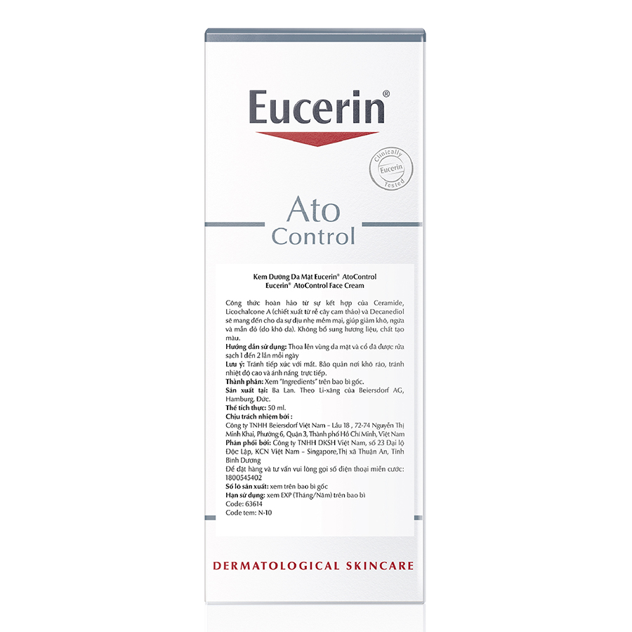 Kem Dưỡng Da Eucerin Ato Control Soothing Cream (50ml)