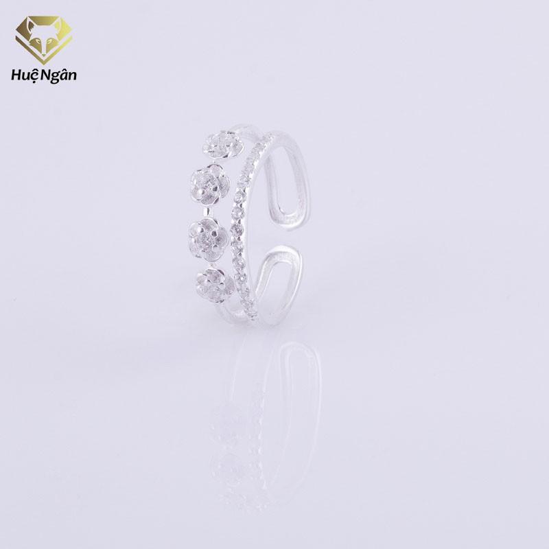Nhẫn bạc Ý 925 Huệ Ngân - Bông hoa free size RR1309