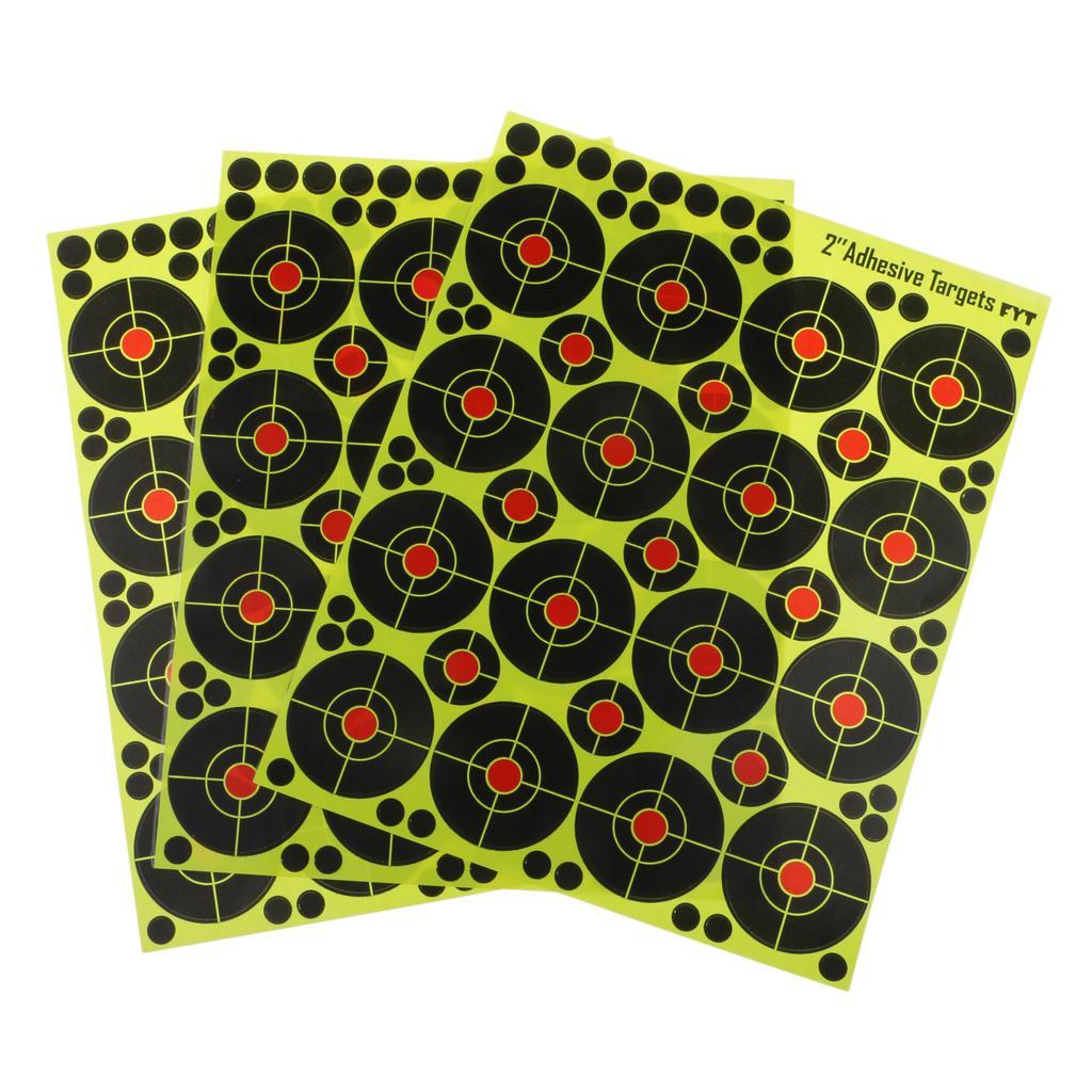 5x 160pcs Targets Reactive Splatter Dia. 5cm Adhesive Paper Target