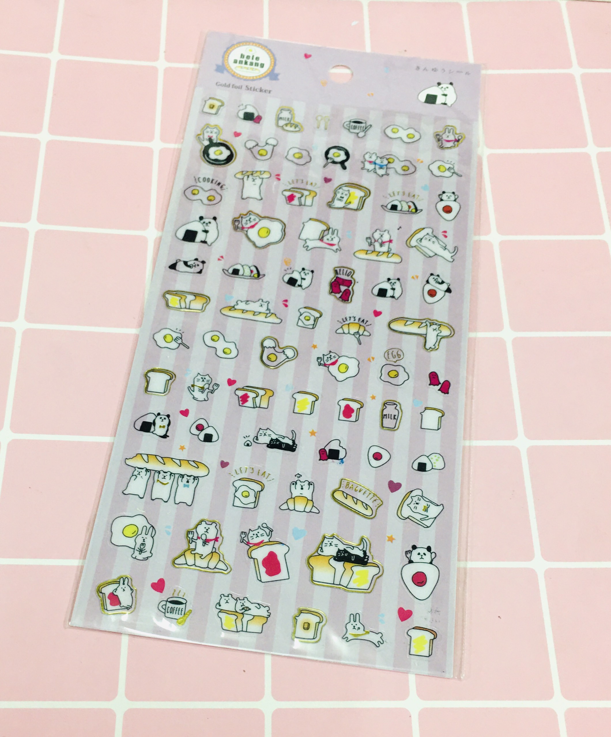 Set 3 bảng sticker nổi hình cute (giao mẫu ngẫu nhiên)