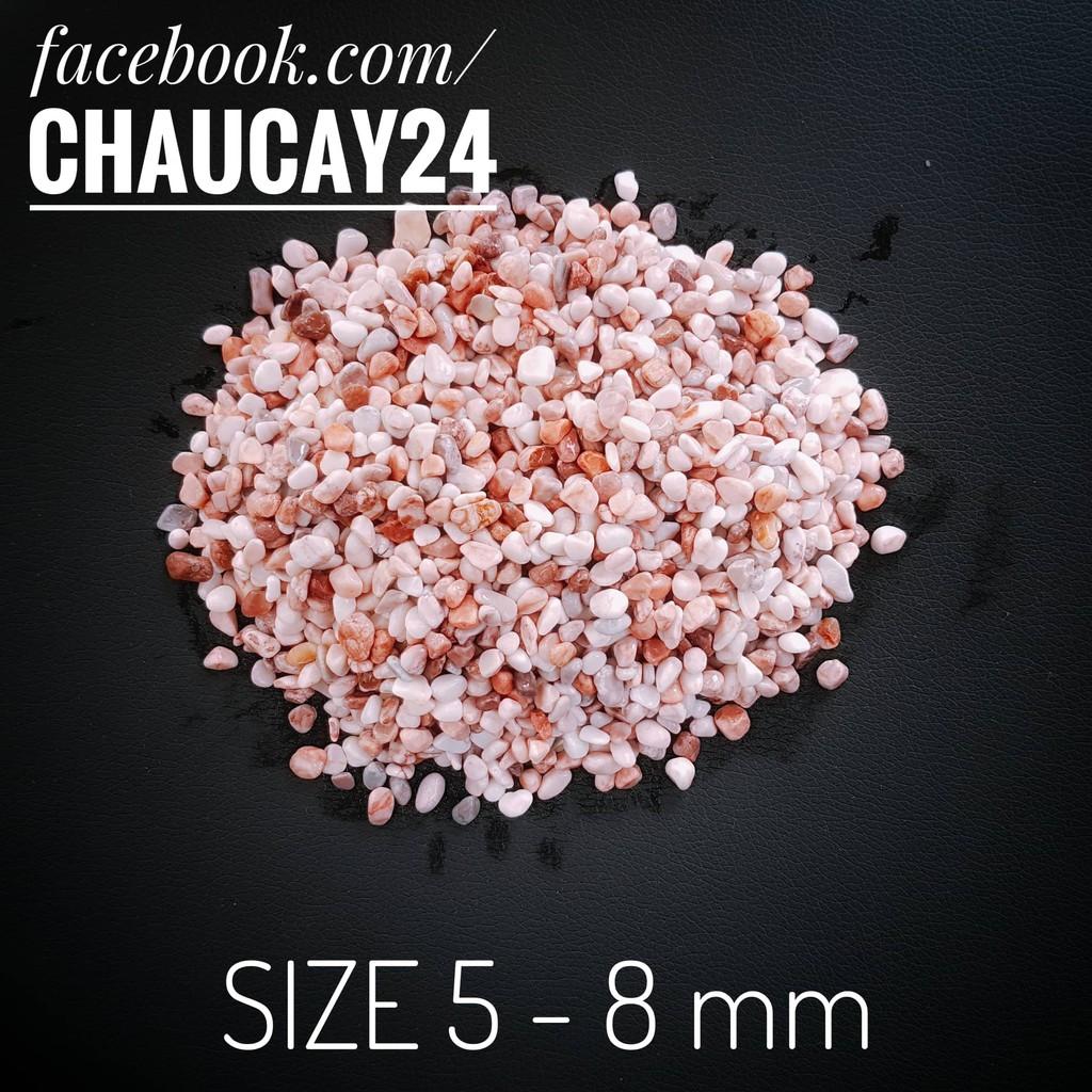 Sỏi đá size 5-8 mm trang trí hồ cá, chậu cây cảnh, sân vườn, terrarium