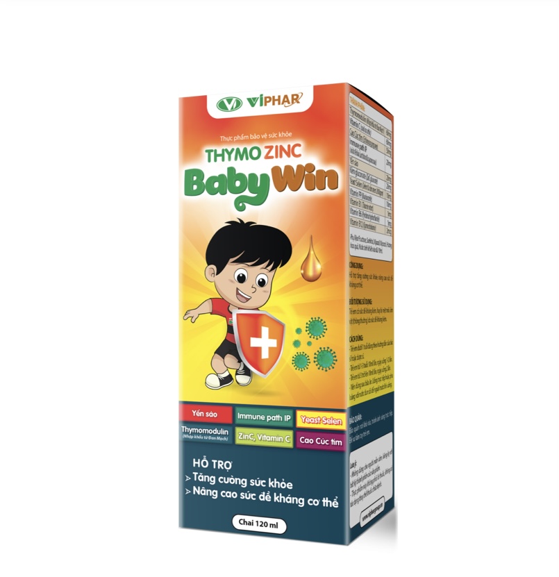 Siro Tăng Sức Đề Kháng Cho Bé Thymozinc Babywin VIPHAR Chai 120ml