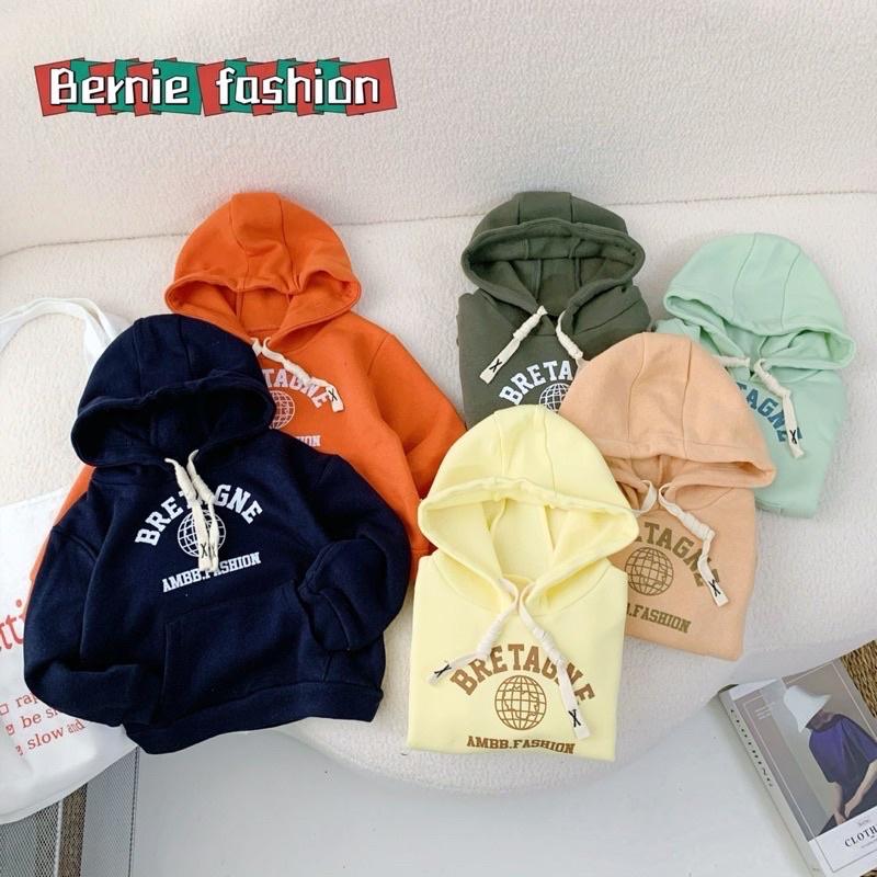 Áo khoác áo hoodie unisex bé trai bé gái nỉ bông mềm mại cho bé 9 đến 24kg Hàn Quốc