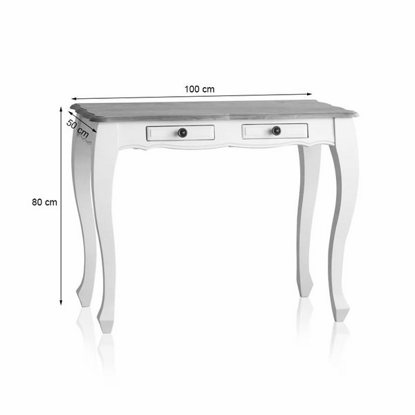Bàn 2 ngăn kéo Bella gỗ sồi