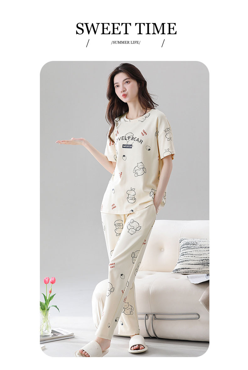 Quần áo mặc nhà cotton 8073