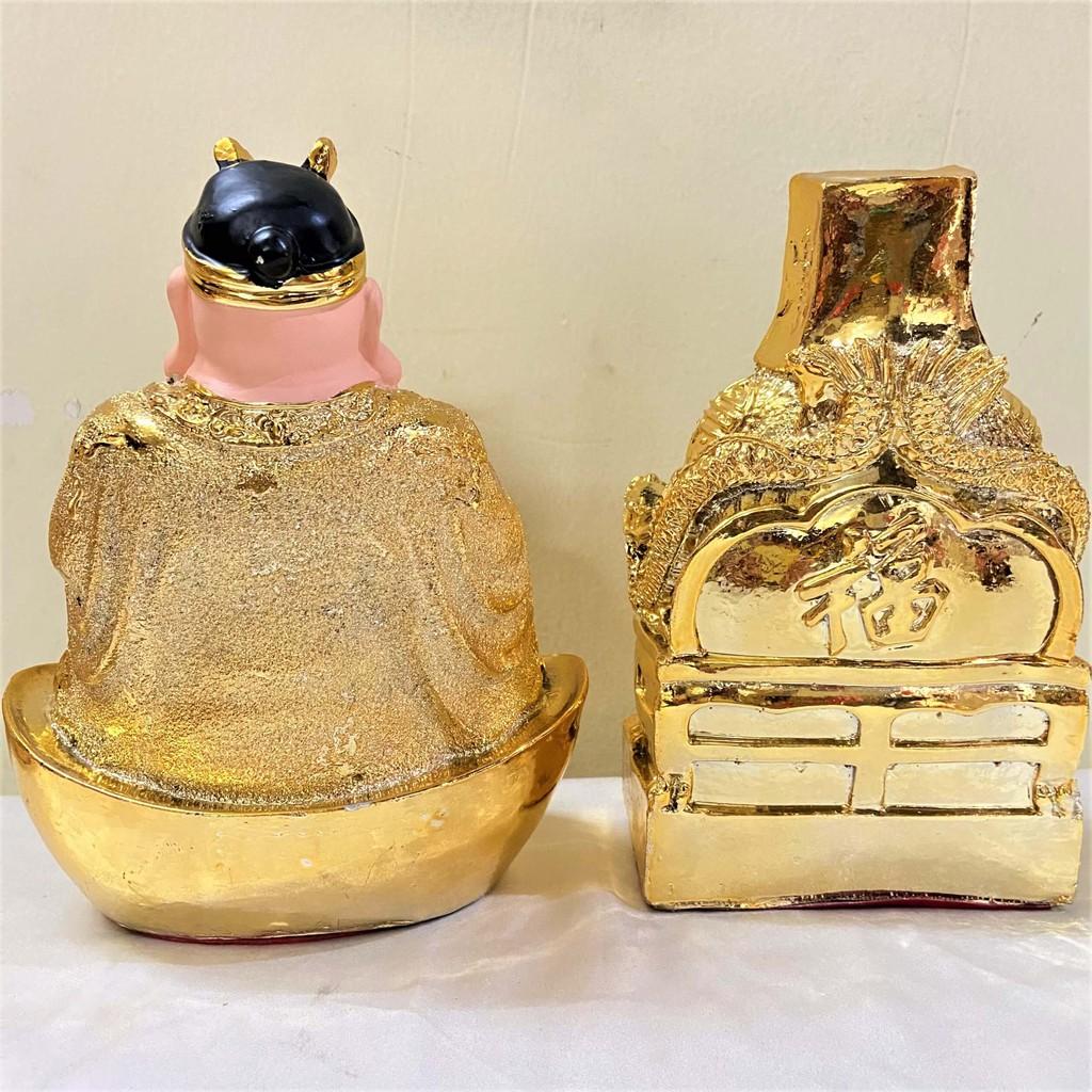 Tượng Thần Tài Thổ Địa Kim Sa cao 8 inch